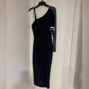 Guess- Women's One-Should Embellished-Sleeve Midi Dress